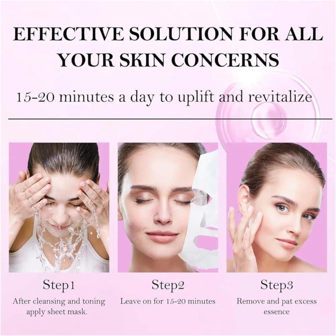 5 Pcs Whitening And Brightening Face Mask for All Skin Types